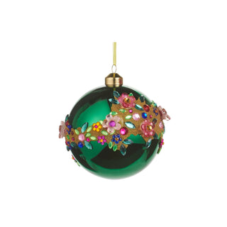 Flower Jewel Ball Ornament