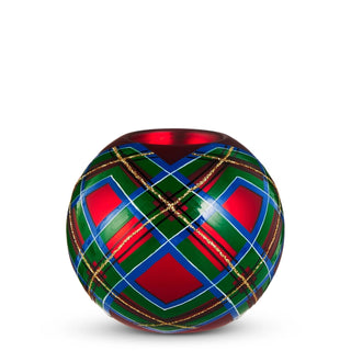 Tartan Plaid Ball Tealight Holder