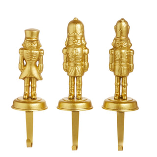 Gold Nutcracker Stocking Holder