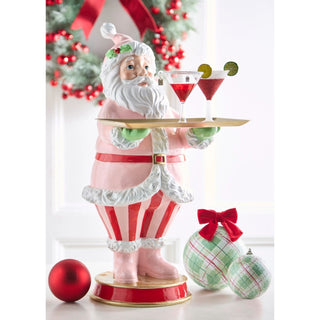 Sage Plaid Ball Ornament