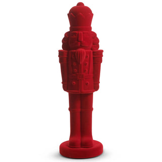 Red Flocked Nutcracker