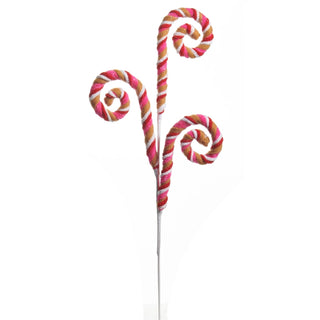 Pink, Red and Gingerbread Lollipop Swirly Spray