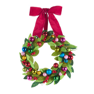 Felt Wreath with Ball Ornaments