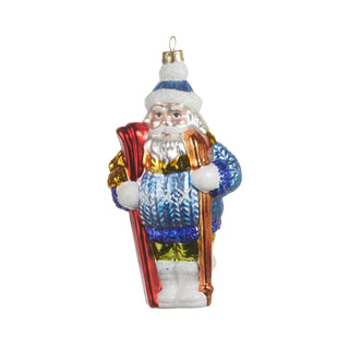 Skiing Santa Ornament