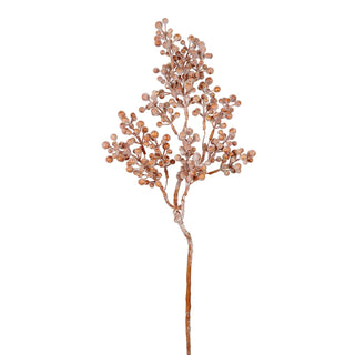 Copper Glitter Berry Cluster Spray