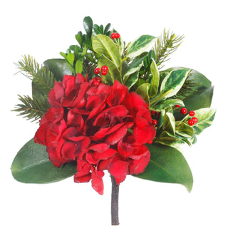 Red Holiday Hydrangea Pick
