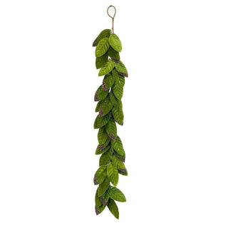Green Leaf with Glitter Garland, 47"