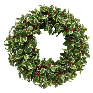 Holly Branch Wreath, 30"