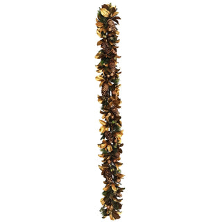 Golden Holiday Deluxe Garland, 9'