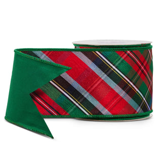 Tartan Plaid Wired Ribbon, 4" X 10YD