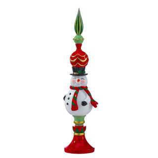Resin Santa Snowman Finial