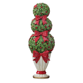 Resin Potted Holiday Topiary