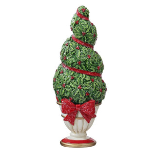 Resin Potted Holiday Topiary