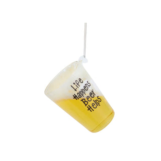 Beer Glass With Words Ornaments