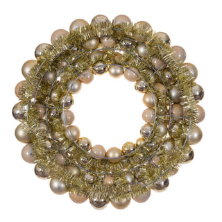 Champagne Mixed Finish Ornament Wreath