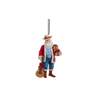 Western Cowboy Santa Ornament