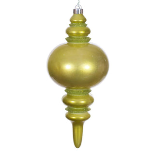 Lime Candy Glitter Finial, 13"