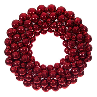 Red Shiny Ball Wreath