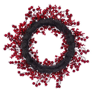 Red Deluxe Mixed Berry Wreath, 28"