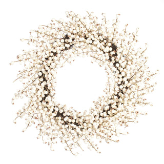 White Crab Apple Mixed Berry Wreath, 28"