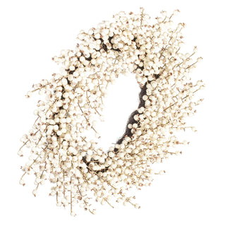 White Crab Apple Mixed Berry Wreath, 28"