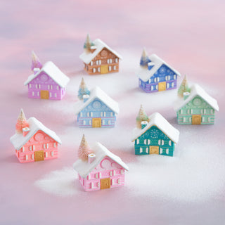 Rainbow Chalet Tabletop Figurine by Glitterville