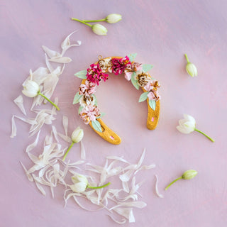 Gallop's Lucky Horseshoe Ornament by Glitterville, 4.5”