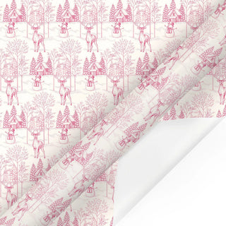 Christmas Toile Scene Holiday Wrapping Paper