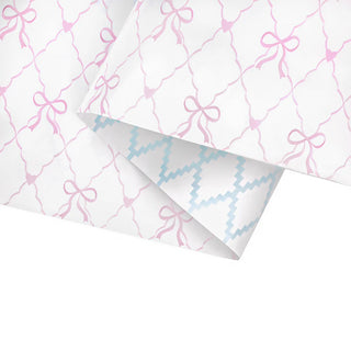Baby Quilted Diamond and Ric-Rac Reversible Wrapping Paper