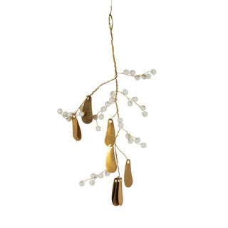 Gold Metal Leaf and Bead Spray