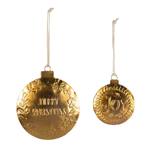 Antique Gold Embossed Metal Ornaments