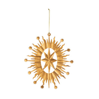 Gold Metal Star of Bethlehem Ornament