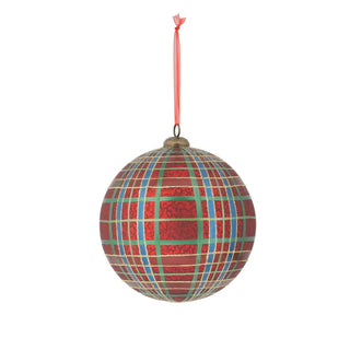 Hand Painted Plaid Ornament, 6"
