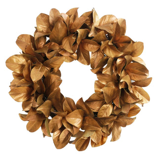 Magnolia Gold Leaf Wreath, 30"