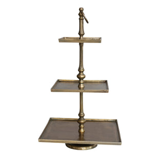 Antique Finish Three - Tier Tray