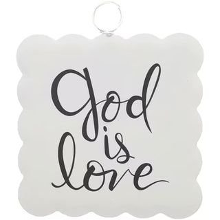 Scallop "God is Love" Mini Gallery Art
