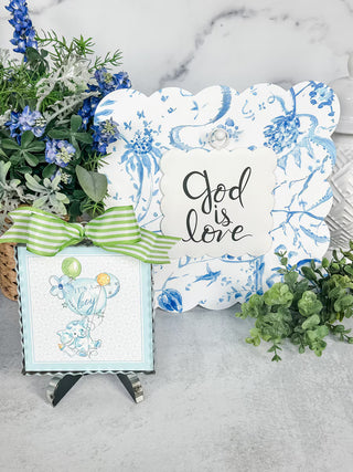 Scallop "God is Love" Mini Gallery Art