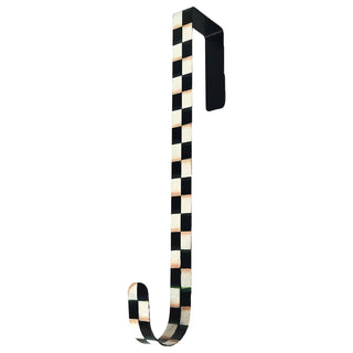 Black & White Check Wreath Hanger