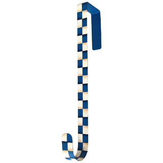 Blue & White Check Wreath Hanger