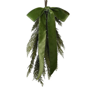 Olive Green Reveuse Velveteen Ribbon, 4" X 10YD