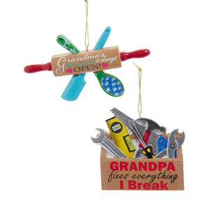 Grandpa and Grandma Tools and Kitchen Ornament