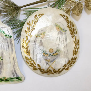 Holy Family Capiz Ornament