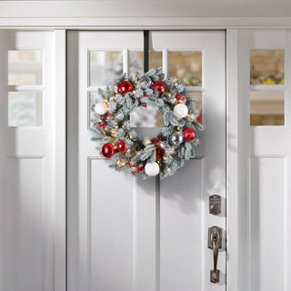 Adjustable Wreath Hanger, Matte Black