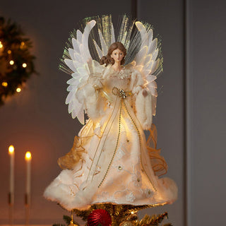 Gold & White Angel Treetop