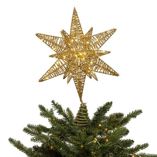 Twinkling Superbright Gold Starburst Treetop