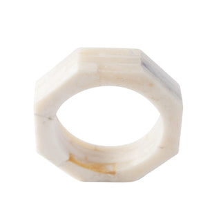 Octagon Shaped Resin Napkin Ring Set