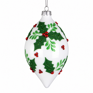 Glass Holly Berry Ornament