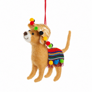 Mexican Chihuahua Wool Ornament