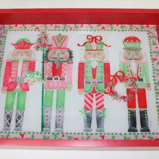 Nutcracker Tray With Gold Handles