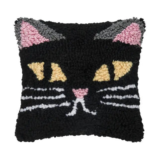 Halloween Spooky Cat Face Mini Throw Pillow